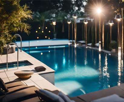 Schwimmbadtechnik & Gartenbau, Pools, Gärten, Beleuchtung, Solarenergie und Wärmepumpentechnik